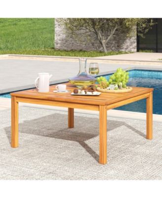 Patio Solid Acacia Wood Coffee Table Side Table