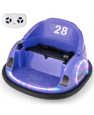 12V Ride-On Bumper Car for Toddlers with 360° Spin and Remote Control