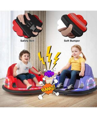 12V Ride-On Bumper Car for Toddlers with 360° Spin and Remote Control