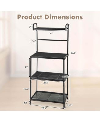 4-Tier Baker's Rack Microwave Oven Rack Shelves Kitchen Storage Organizer