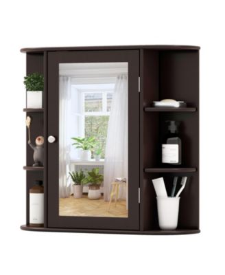 Multipurpose Mount Wall Surface Bathroom Storage Cabinet with Mirror
