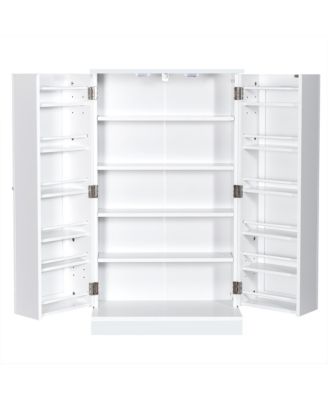 41" Farmhouse Kitchen Pantry Storage Cabinet withDoors Adjustable Shelves