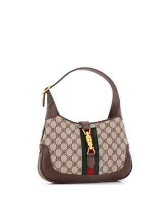 Бывшие в употреблении Balenciaga Small x Gucci The Hacker Project Jackie 1961 Hobo из холста с покрытием BB