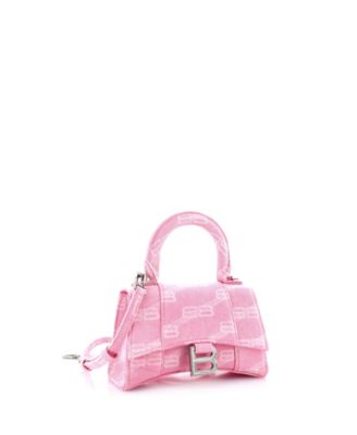 XS Hourglass Top Handle Bag BB Monogram Denim