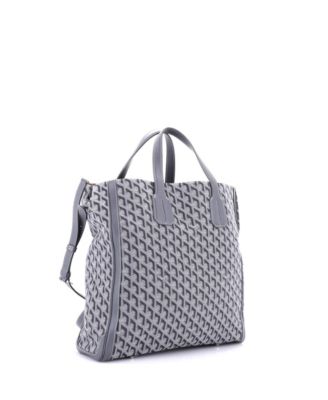 Бывшая в употреблении сумка-трансформер Goyard Voltaire из хлопчатобумажного полотна с откидным верхом