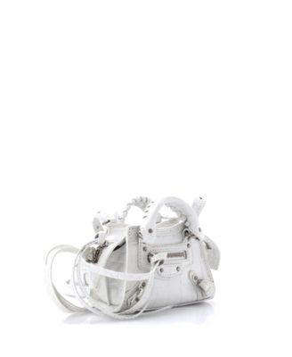 Бывшая в употреблении городская сумка Balenciaga Super Nano Neo Classic из тисненой кожи