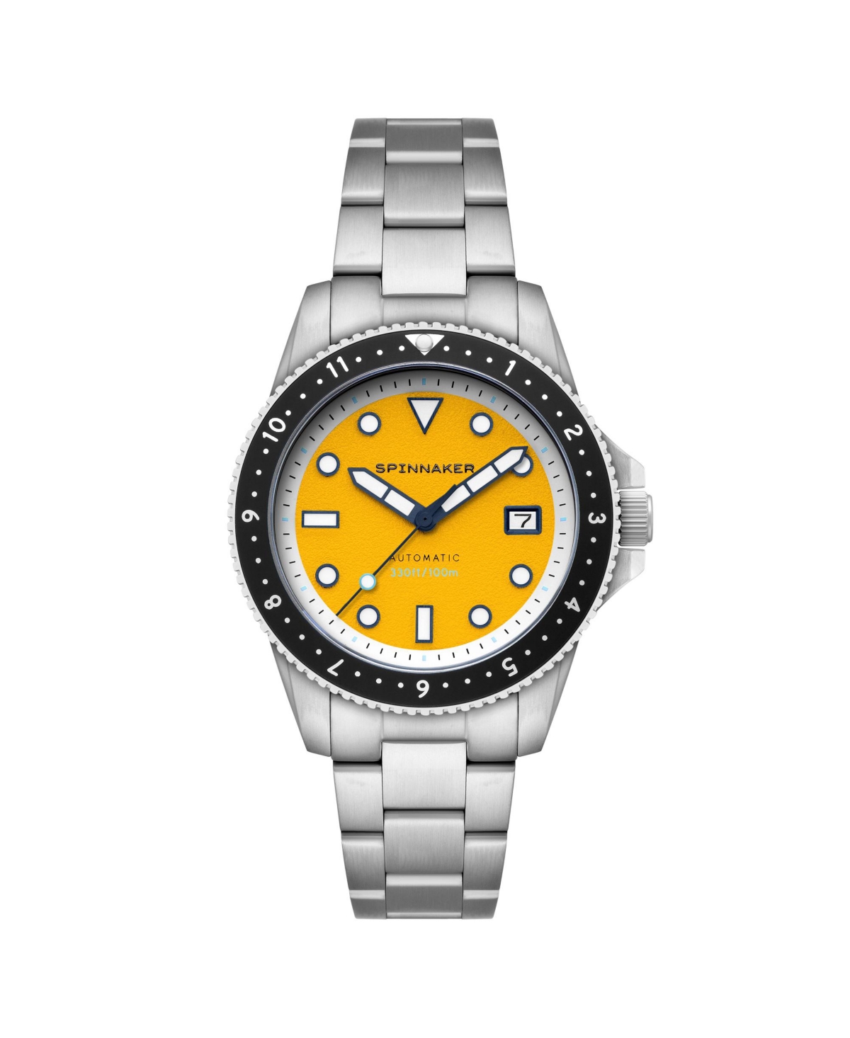 Men's Croft Pioneer Automatic Solid Stainless Steel Bracelet Watch, 42mm - Yellow