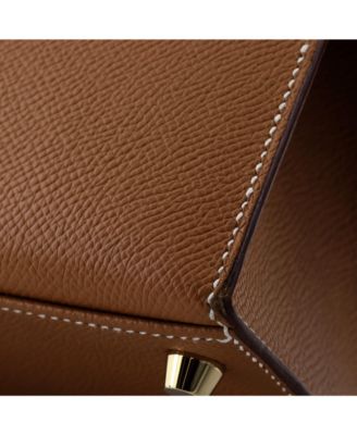 Pre-Owned Hermes Kelly 25 Handbag Brown Epsom with Gold Hardware
