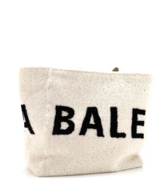 Дубленка-тоут с большим логотипом Balenciaga, бывшая в употреблении