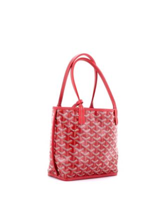 Бывшая в употреблении реверсивная сумка Goyard Mini Anjou из холста с покрытием