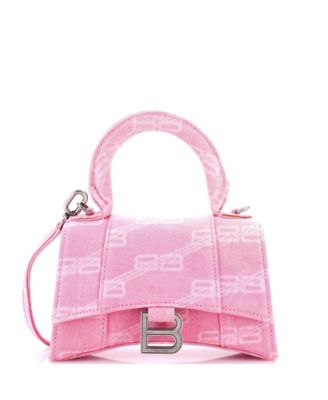 Pre-Owned Balenciaga XS Hourglass Top Handle Bag BB Monogram Denim 170390₽