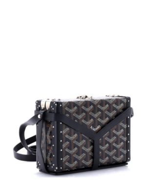 Бывшая в употреблении холщовая сумка Goyard Minaudiere с покрытием