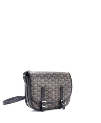 Бывшая в употреблении сумка-мессенджер Goyard PM Belvedere из холста с покрытием