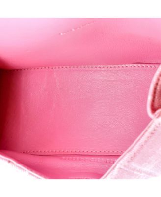 Pre-Owned Balenciaga XS Hourglass Top Handle Bag BB Monogram Denim