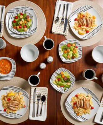 Justin 16 Pc. Dinnerware Set, Service for 4 