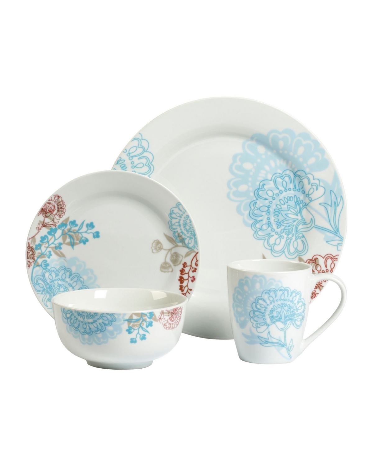Tabletops Unlimited Emma 16 Pc. Dinnerware Set, Service for 4