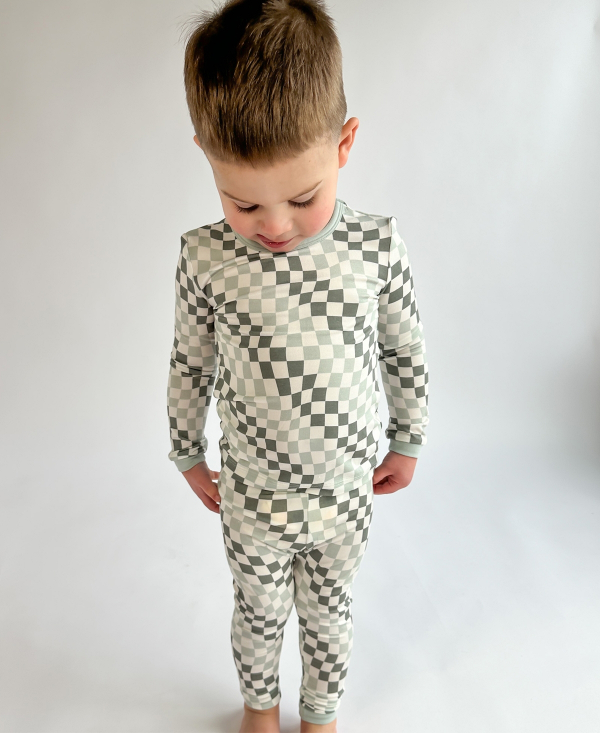 Tiny Knot Co. Baby Boys And Girls 2-piece Long Sleeve Pajama Set In Mint Daze