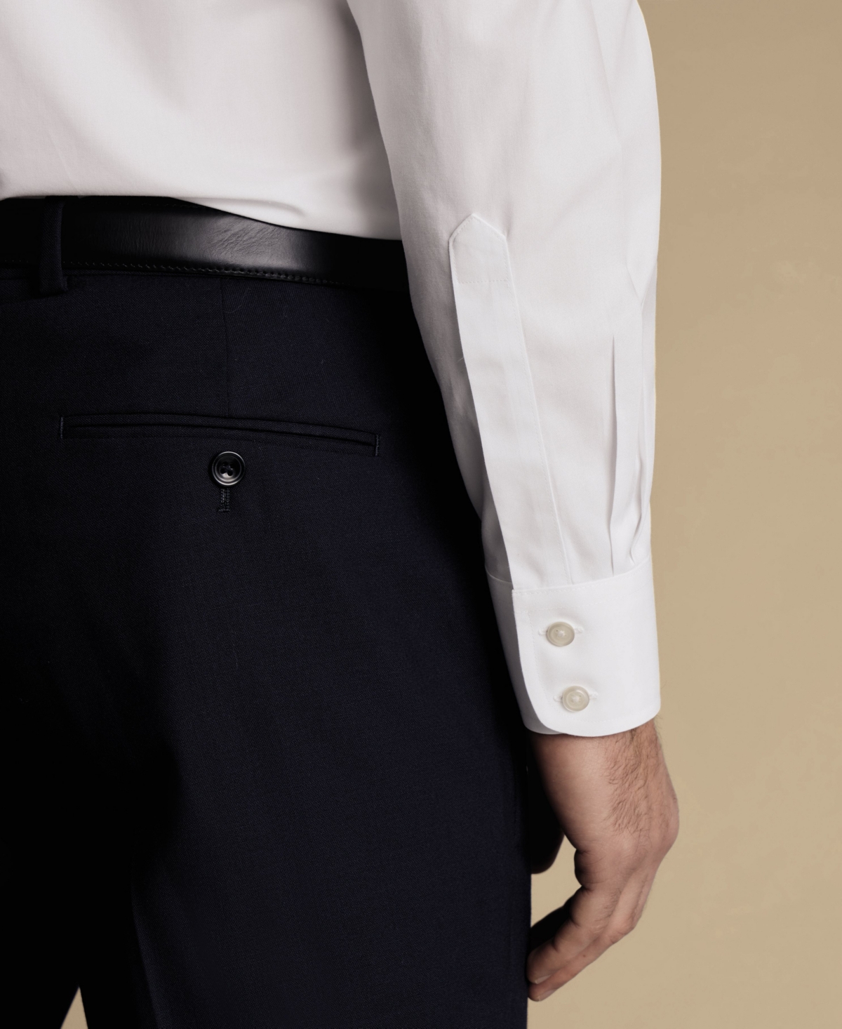 CHARLES TYRWHITT MEN'S SLIM-FIT POPLIN SHIRT 