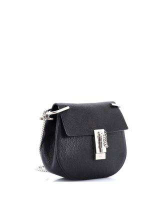 Кожаная сумка через плечо Chloe Mini Drew, бывшая в употреблении