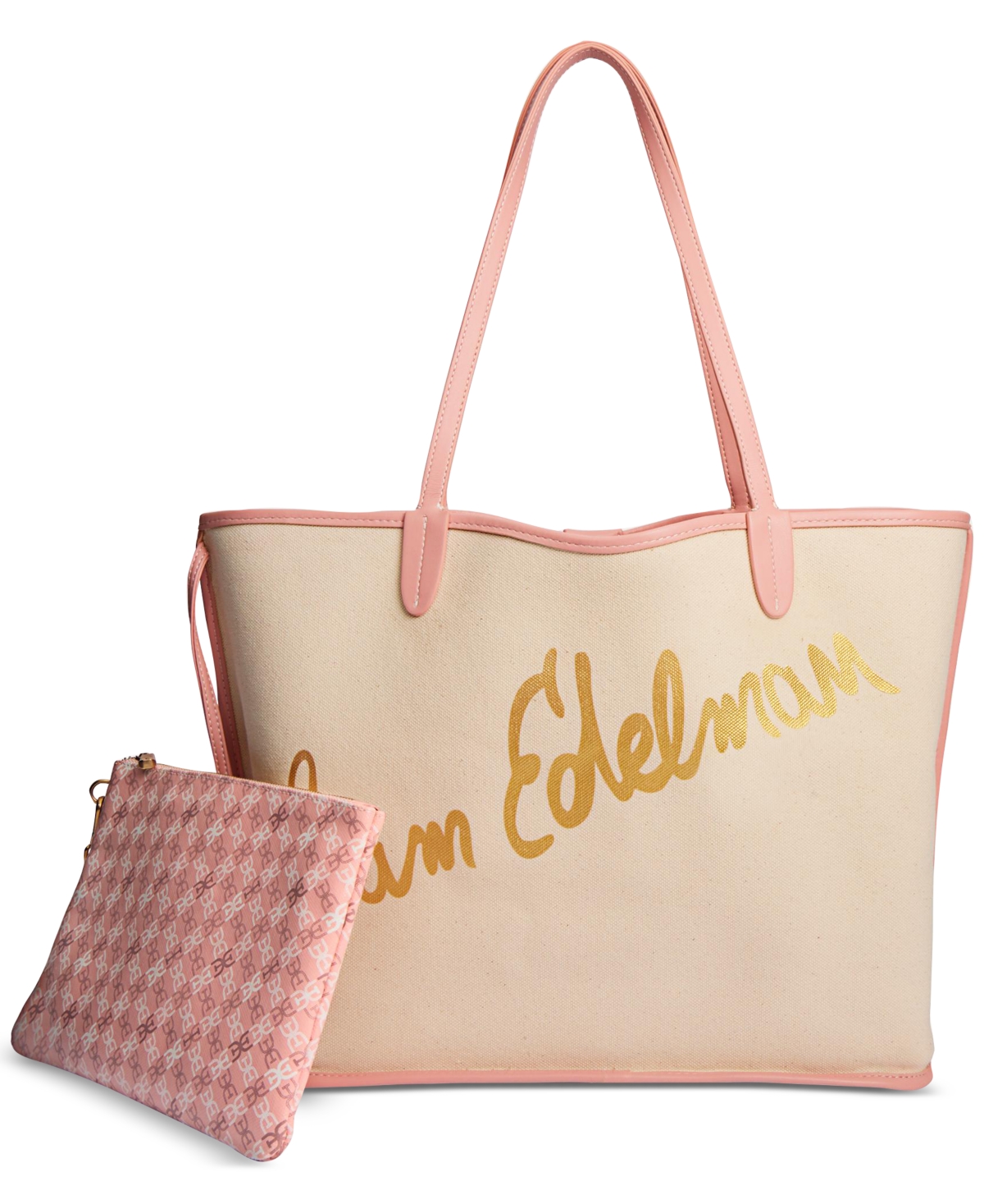 SAM EDELMAN HARPER LARGE MONOGRAM BLACK SHOPPER 
