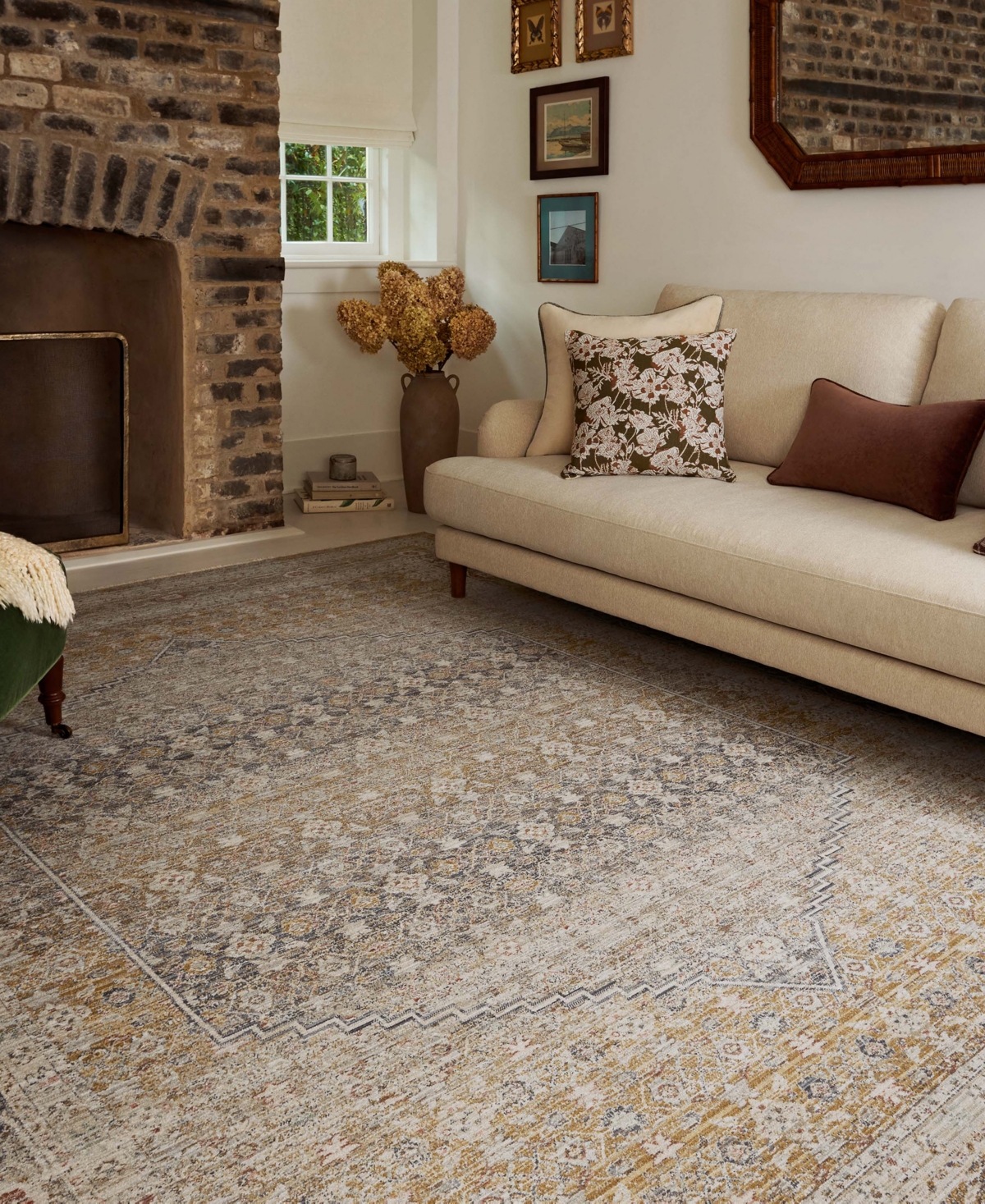 Chris Loves Julia Ida Ida-02 3'6''x5'6'' Area Rug In Slate,gold