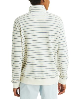 Men's Long Sleeve Striped Pullover Sweatshirt