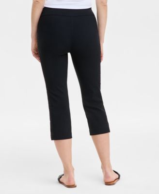 Women's Side Lace-Trim Capri Pants, Exclusively at Macy's