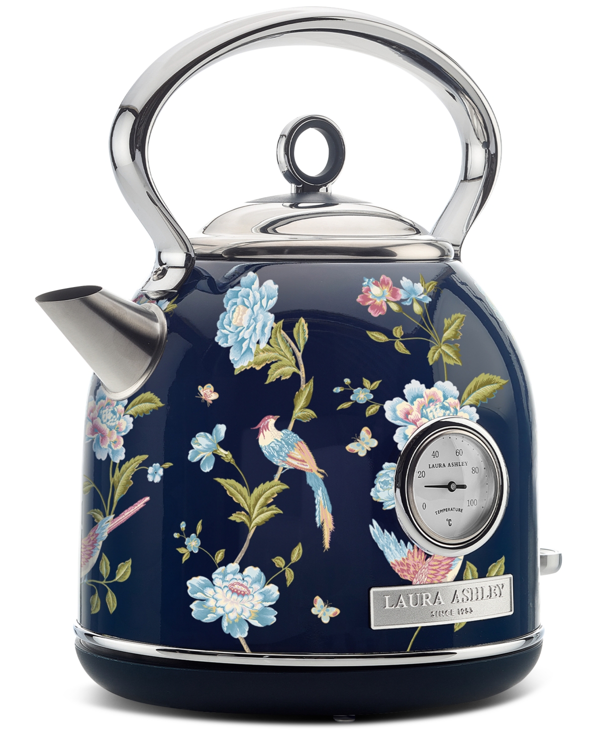 Laura Ashley Floral-print 1.7l Electric Dome Kettle In Elveden Navy