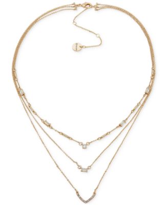 Emily in Paris Gold-Tone Mixed Cubic Zirconia Layered Collar Necklace 16 3 extender 12890₽