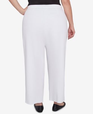 Широкие плиссированные брюки по щиколотку от Alfred Dunner размера плюс из Нантакета