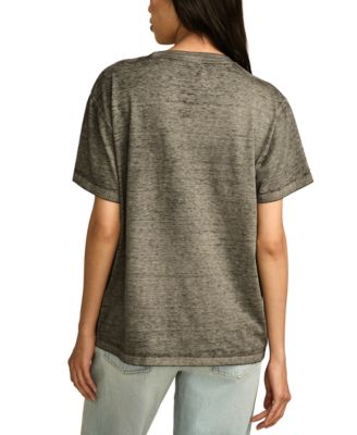 Женская хлопковая футболка с круглым вырезом Mickey Flowers от бренда Lucky