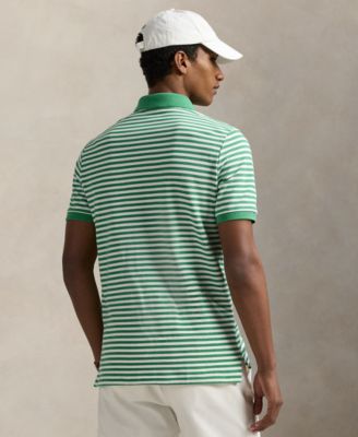 Men's Classic-Fit Striped Mesh Polo Shirt