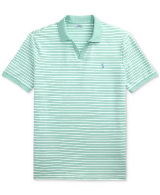 Men's Classic Striped Stretch Mesh Polo Shirt