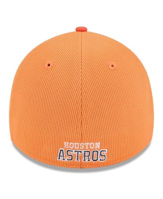 Мужская оранжевая шапка New Era Houston Astros 2025 для весенних тренировок 39-го размера Flex Hat
