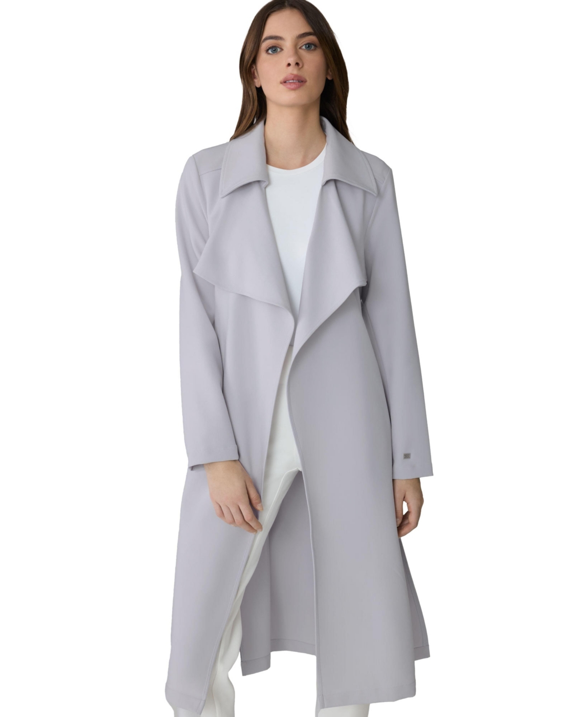 Women's Dimitra Relaxed-Fit Belted Trench With Shirt Collar - Stone