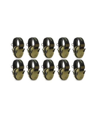 Walker's Razor Slim Ultra Low Profile Compact Design Earmuffs (Green) 10-Pack