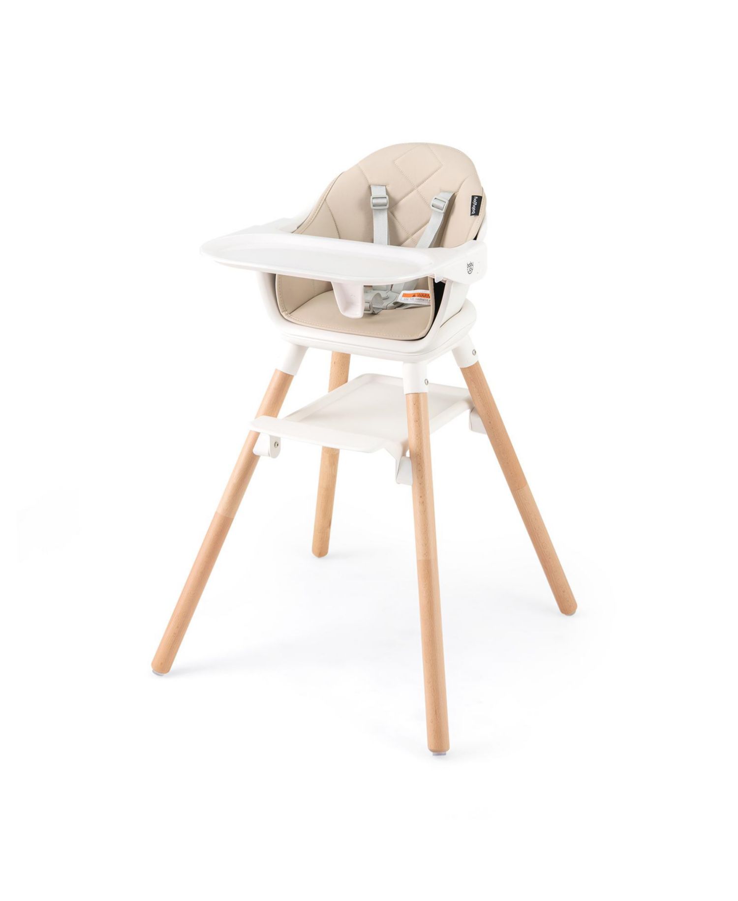6-in-1 Baby High Chair with Removable Tray, Safety Harness and Convertible Design