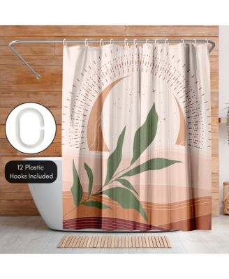 Boho Desert Water-Resistant Bath Curtain, 71x74