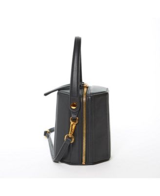 Black Purse Leather Bucket Bag Small Crossbody Purse Women's Handbag