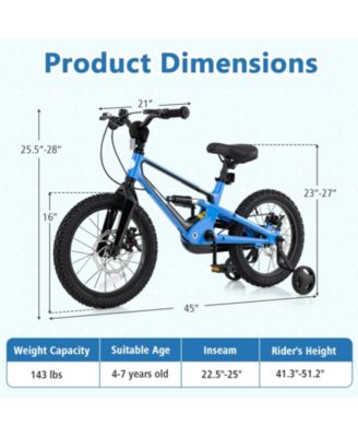 Kids Bike Adjustable with Shock Absorber and Bell Comfortable and Safe Ride for Young Cyclists