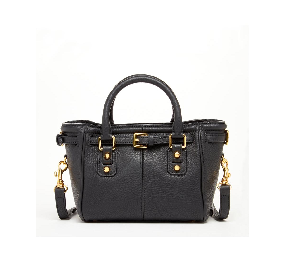 Top Handle Leather Satchel Bag Black Purse Crossbody Bag for Women