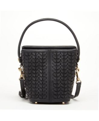 Тканая кожаная сумка SUSU The Anna черного цвета