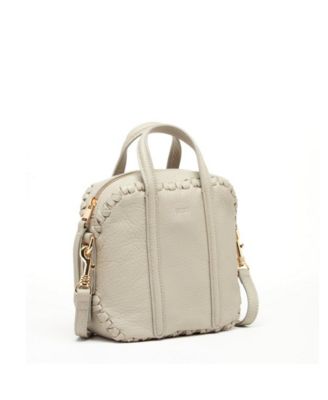 Кожаная сумка через плечо SUSU The Evelyn серого цвета