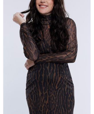 Maternity Long Sleeve Bodycon Mesh Top - Motherhood