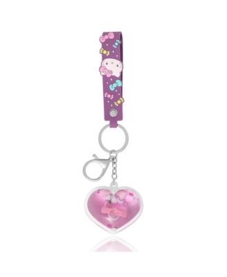 Heart Liquid Keychain with Wrist Strap - Travel Gifts