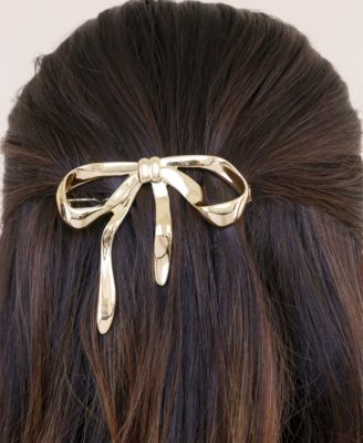 Bow Gold Tone Barrette