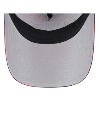 Новая мужская черно-красная кепка Atlanta Hawks Tip Off A-образной формы Trucker 9FORTY с регулируемой посадкой.