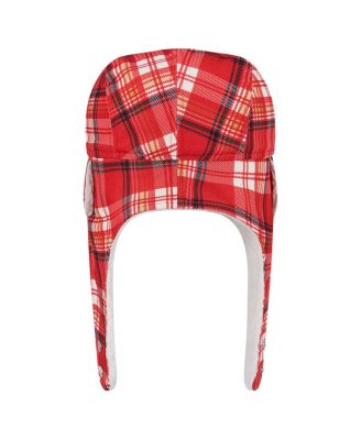 Мужская алая шляпа Шерпа-траппера San Francisco 49ers Sideline в клетку от New Era