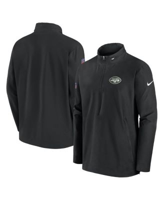 Nike - Men's Black New York Jets Sideline Coach Half-Zip Jacket