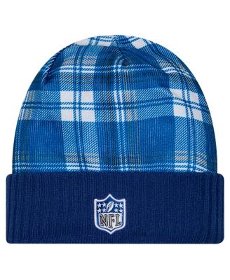 Мужская модель Royal Indianapolis Colts от New Era, дополненная вязаной шапкой с манжетами
